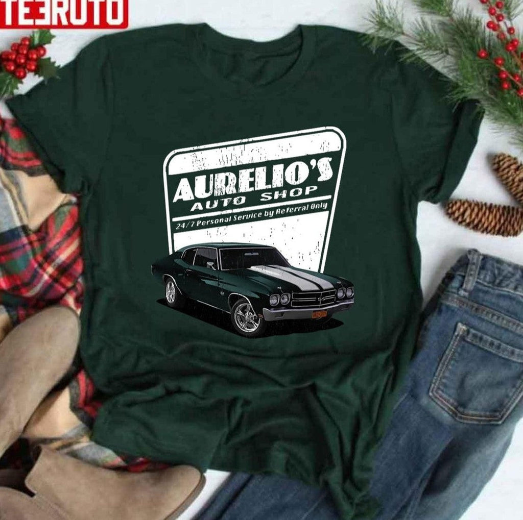 Aurelio's Auto Shop John Wick Keanu Reeves Unisex T-shirt