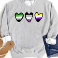 Aroaceenby Hearts Lgbtq Pride Month Unisex Sweatshirt