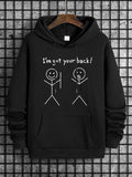 Unisex Men's Cartoon Graphic Essentials Hoodie, Casual Pocket Sweatshirt, Long Sleeve Top for Spring & Fall Daily Wear, Men's FashionÂ 