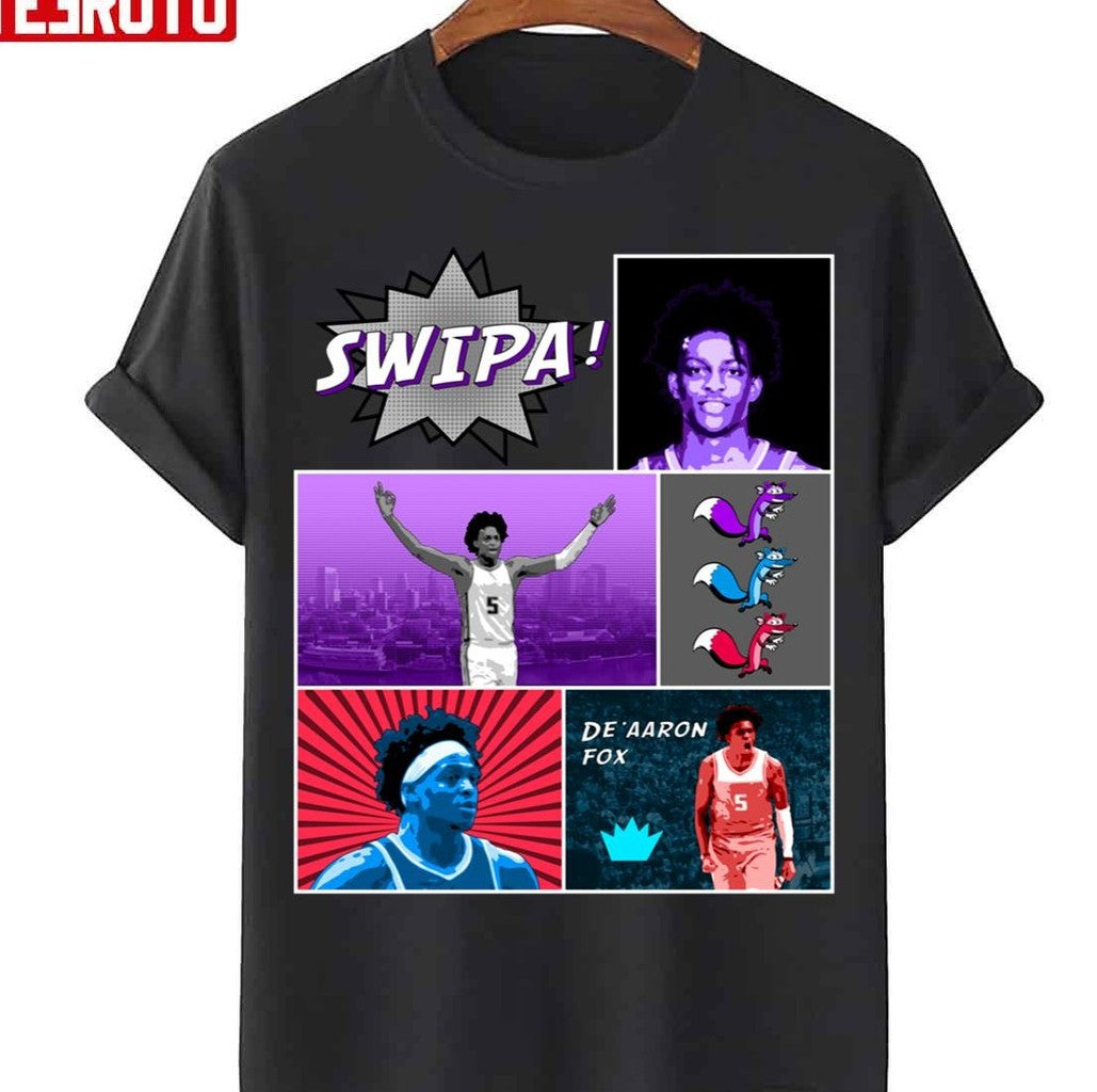 Basketball Comic Collage De'aaron Fox Unisex T-Shirt