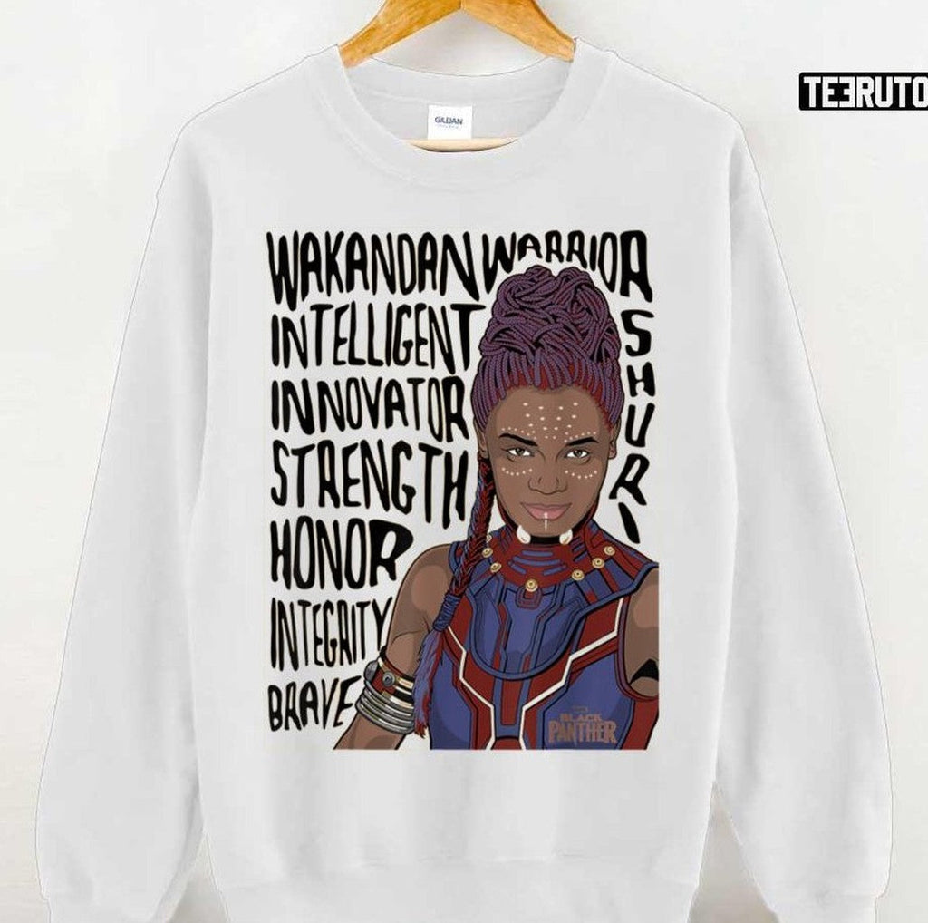 Panther Blackzz Shuri Word Art Graphic T Unisex Sweatshirt