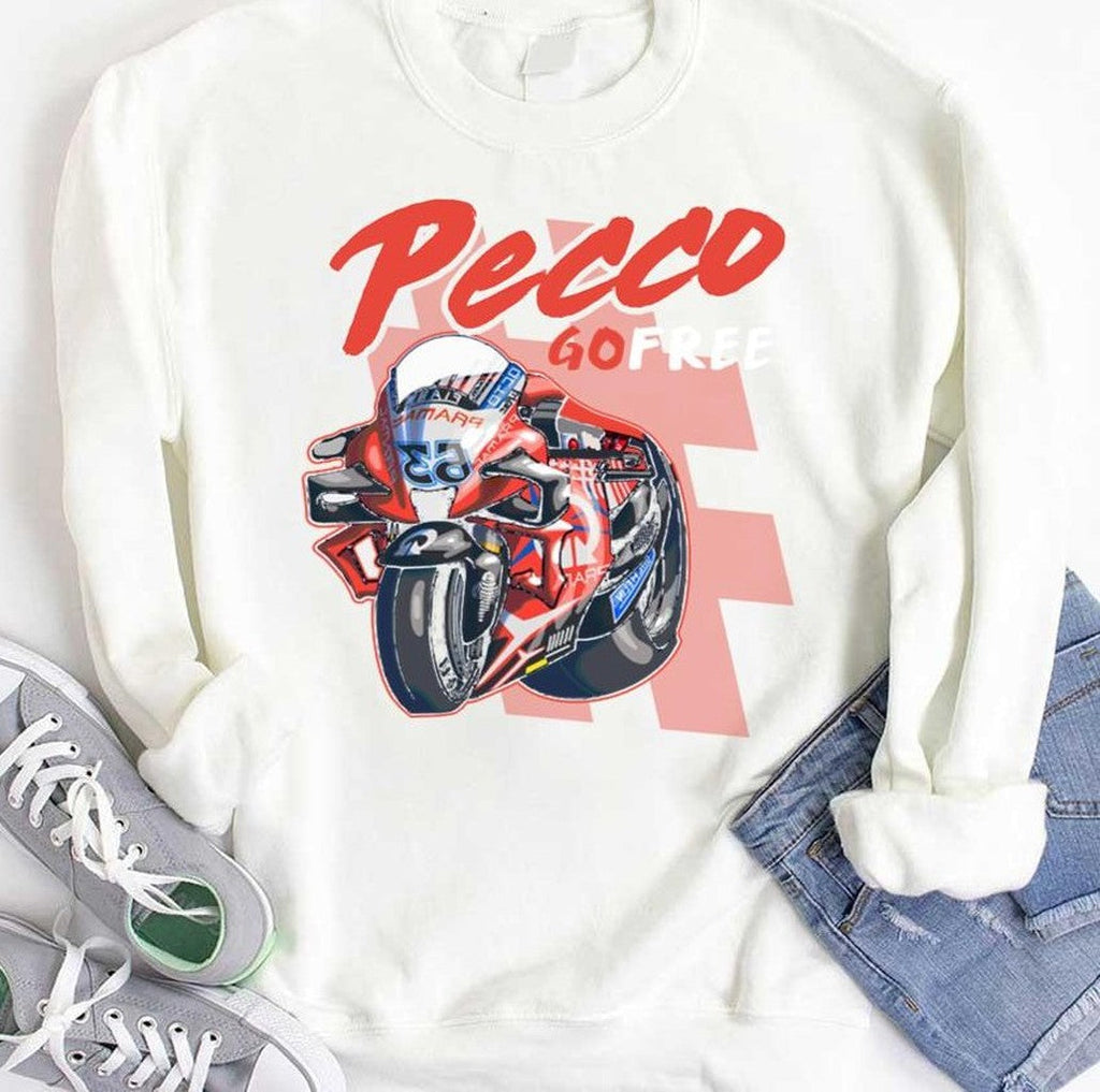 Pecco 63 Go Free Motorsport Design Francesco Bagnaia Unisex Hoodie