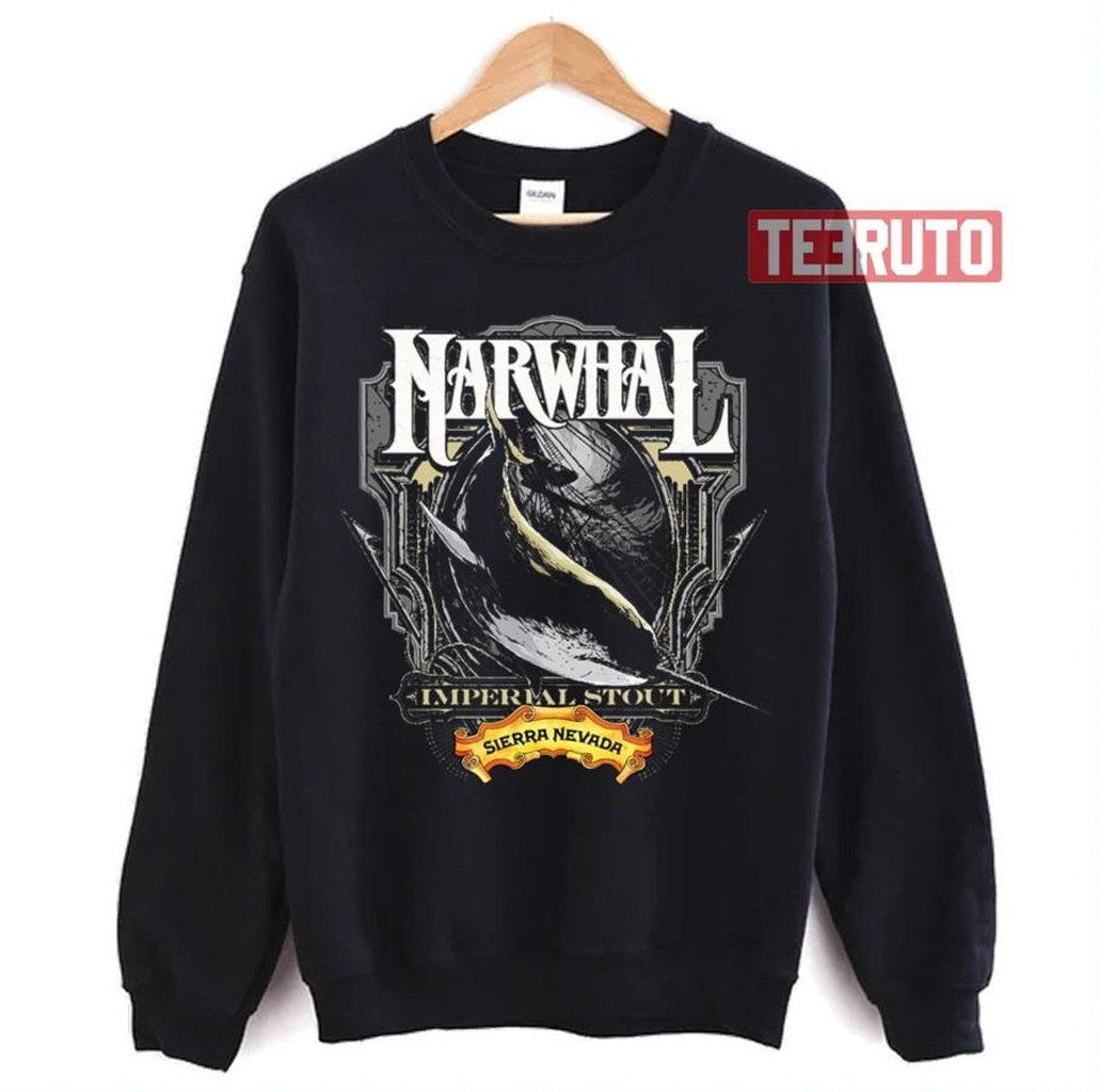 Narwhal Orca Whales Design Unisex T-Shirt