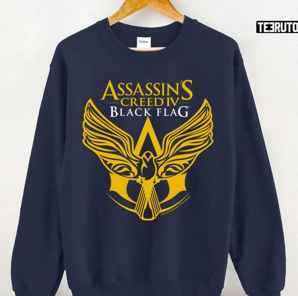 Black Flag Gold Wing Logo Assassin's Creed Unisex T-Shirt