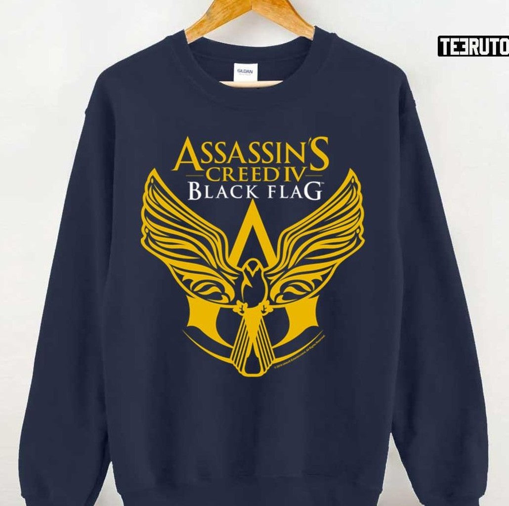 Black Flag Gold Wing Logo Assassin's Creed Unisex T-Shirt