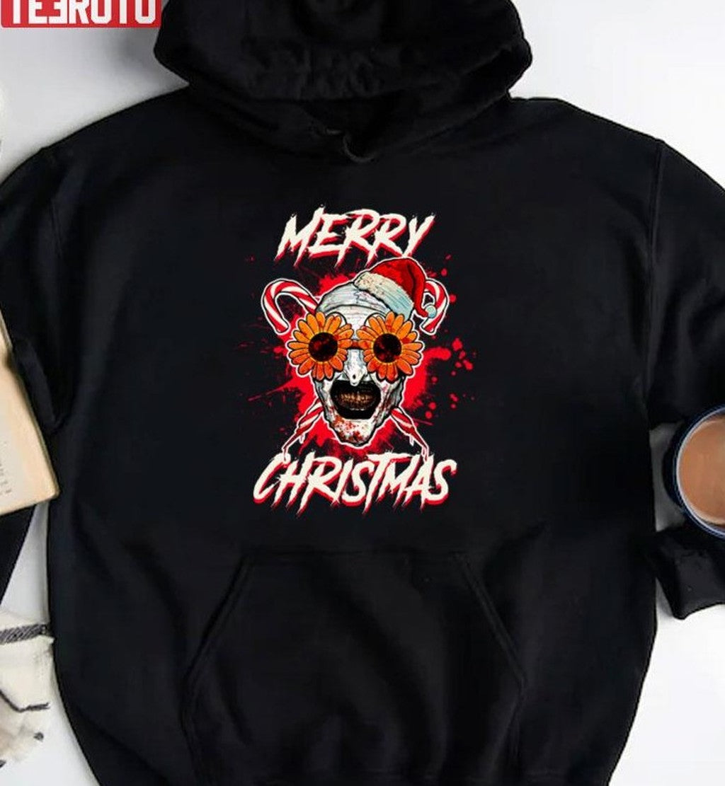 Sunflower Sunglasses Clown Terrifier Christmas 2023 Unisex Sweatshirt