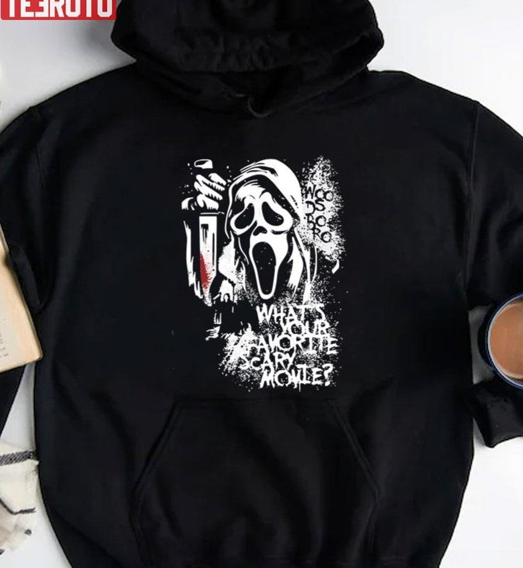Retro Scream What's Your Favorite Scary Movie Woo Ds Bo Ro Unisex Sweatshirt
