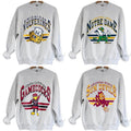 Vintage College All Team NCAA Classic Sport Sweatshirt for Men Long Sleeve Raglan Crewneck Cotton Casual Sweatshirt