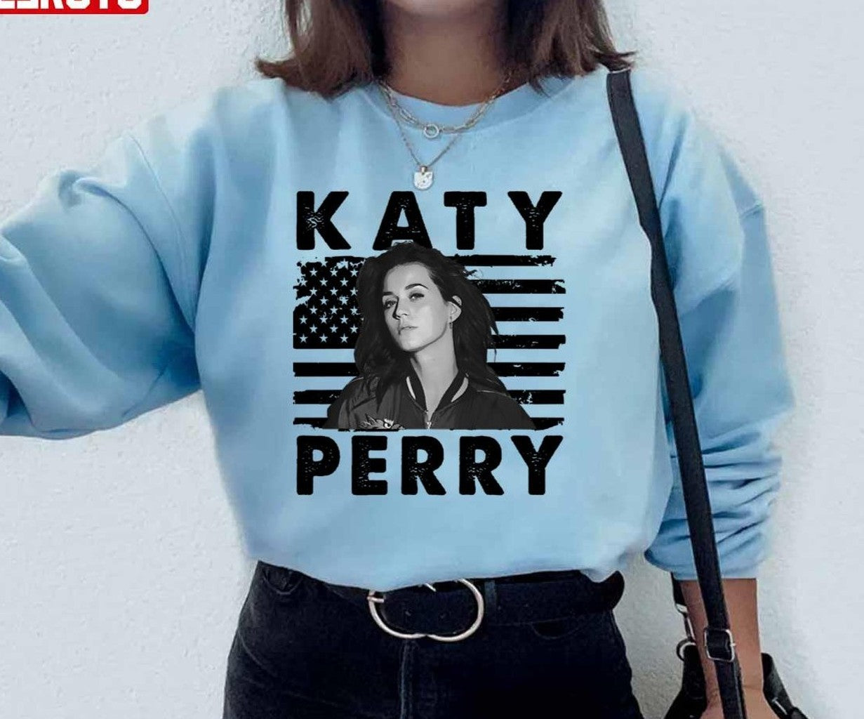 Retro American Flag Katy Perry Music Unisex Sweatshirt