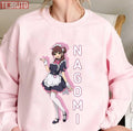 Nagomi Wahira Akiba Maid War Pink Silhouette Art Unisex Sweatshirt