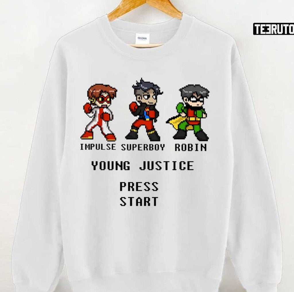 Press Start Game Young Justice Go Unisex T-shirt