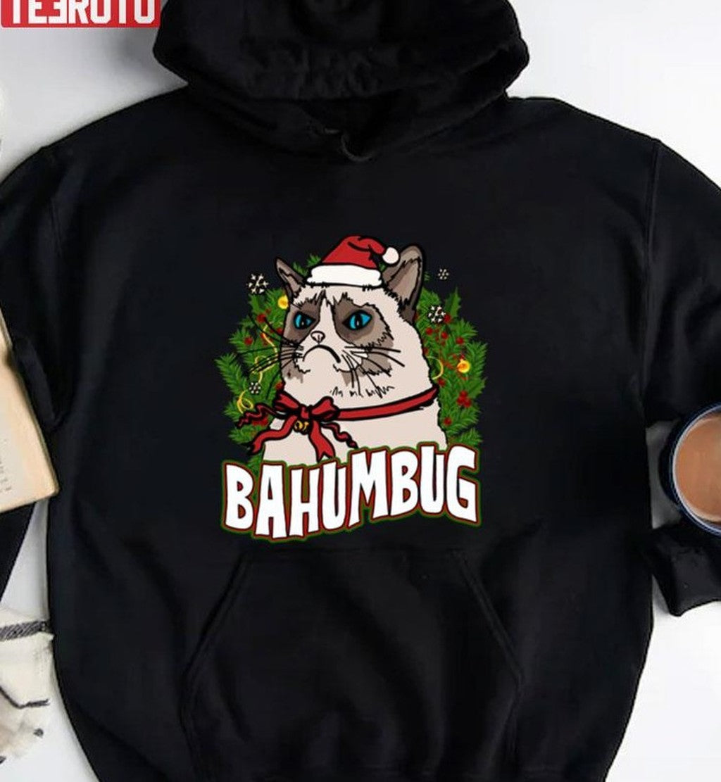 Bahumbug Cat Christmas Bad Santa Unisex Sweatshirt