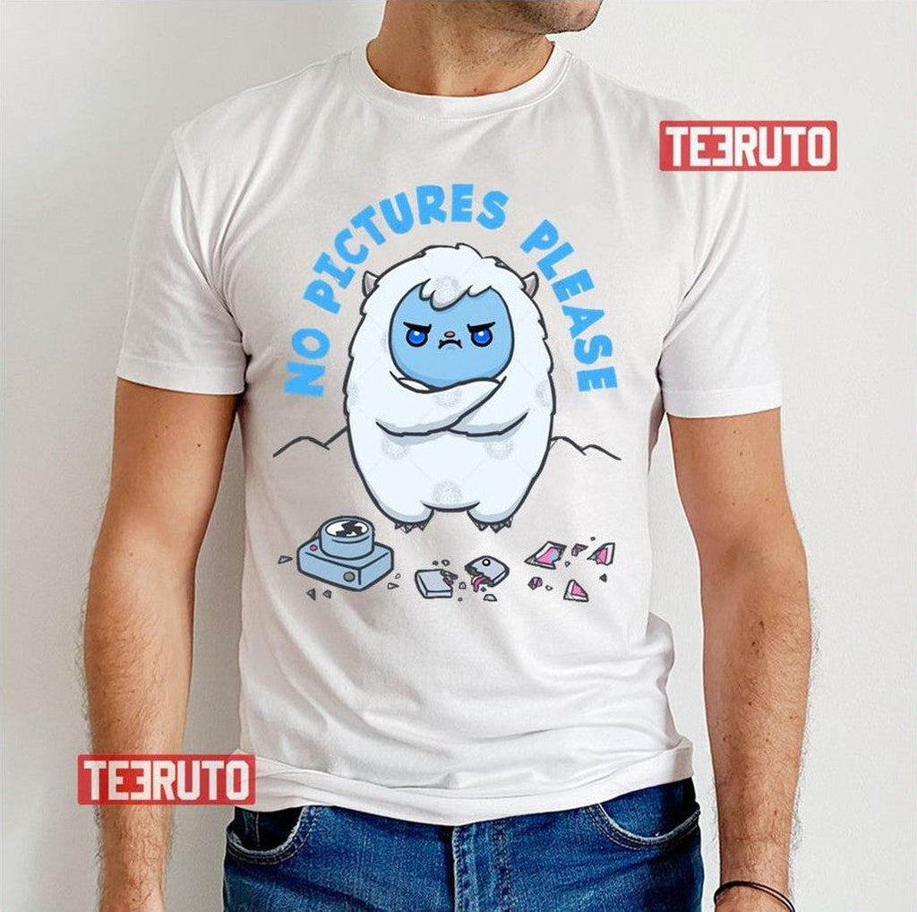 No Pictures Please Yeti Abominable Unisex T-Shirt