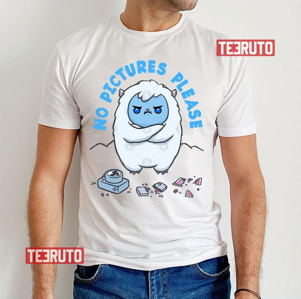 No Pictures Please Yeti Abominable Unisex T-Shirt