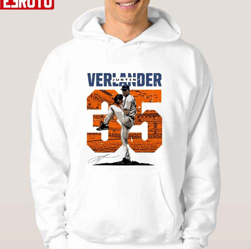 Best Houston Player Justin Verlander 35 Vintage Unisex Hoodie