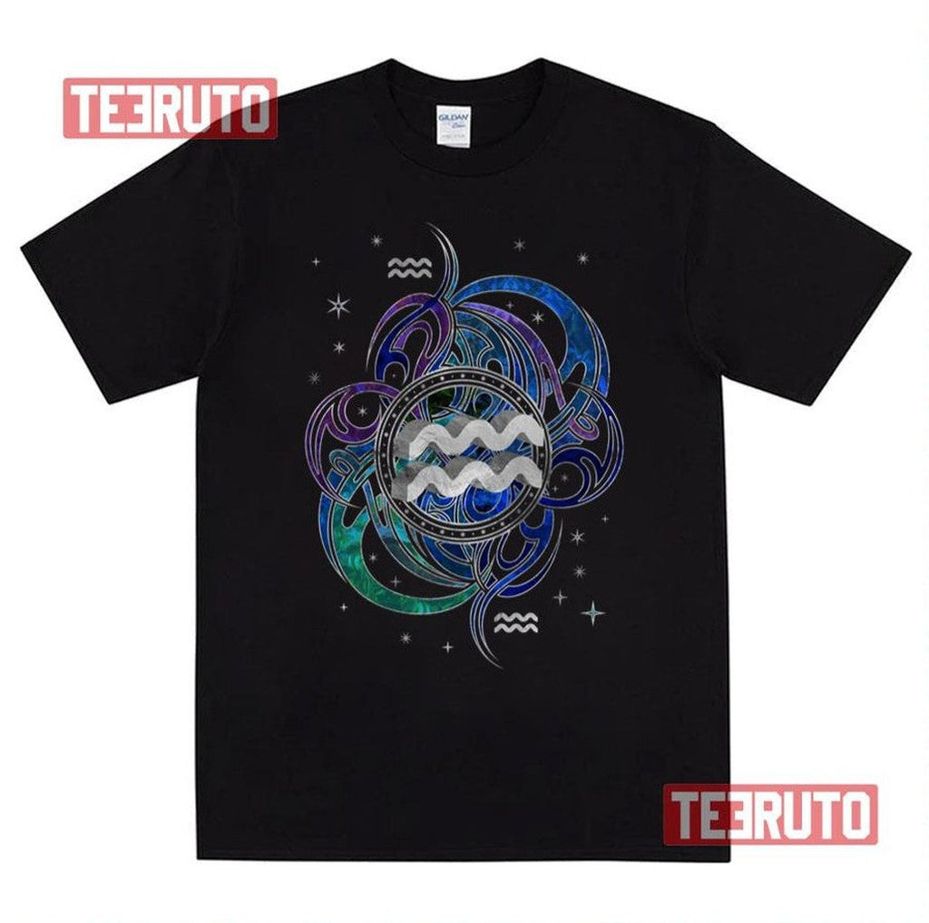 Aquarius Zodiac Sign Air Element Unisex T-Shirt