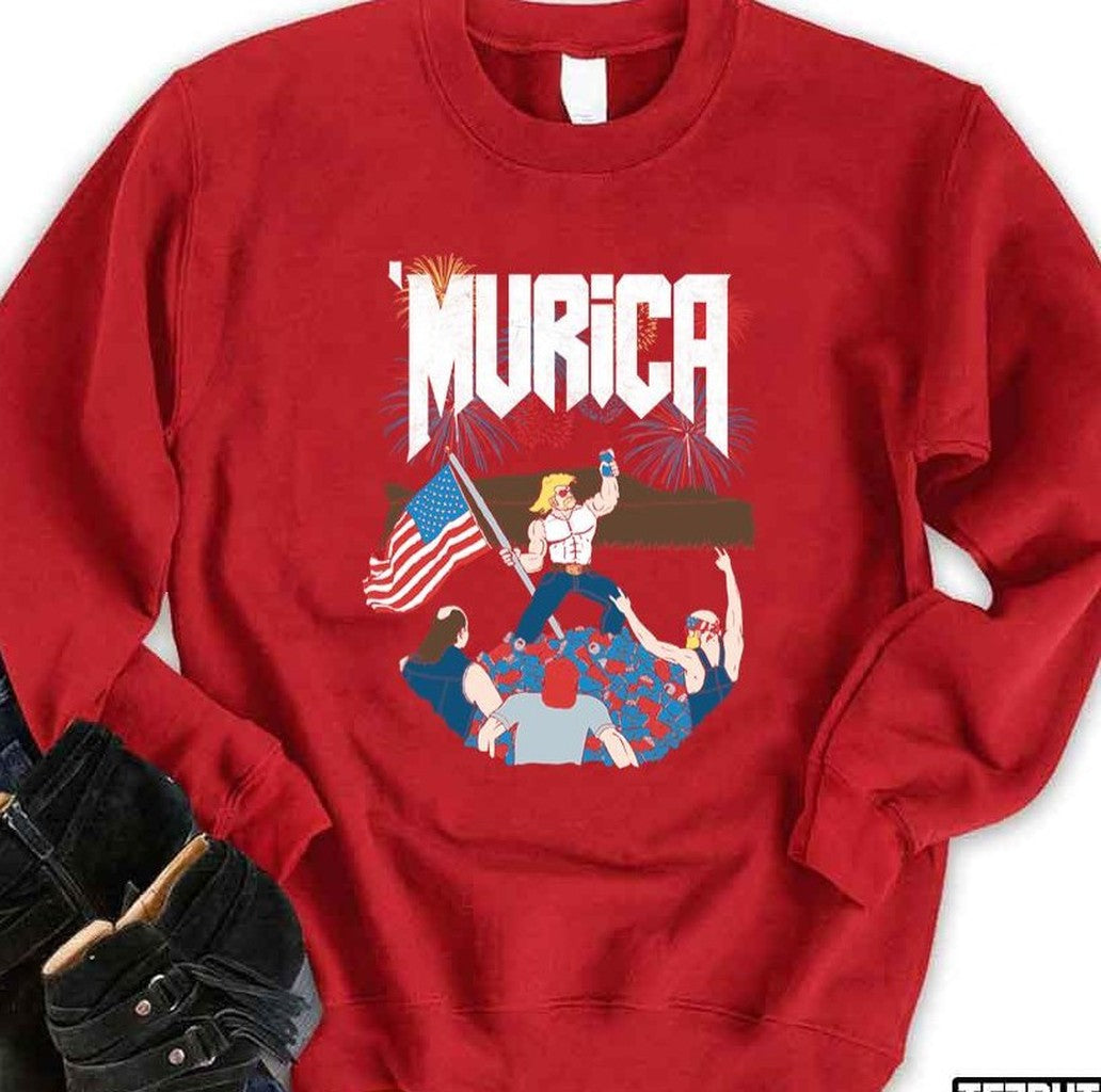 Murica Trump Funny America's Independence Day 4th July Unisex T-Shirt