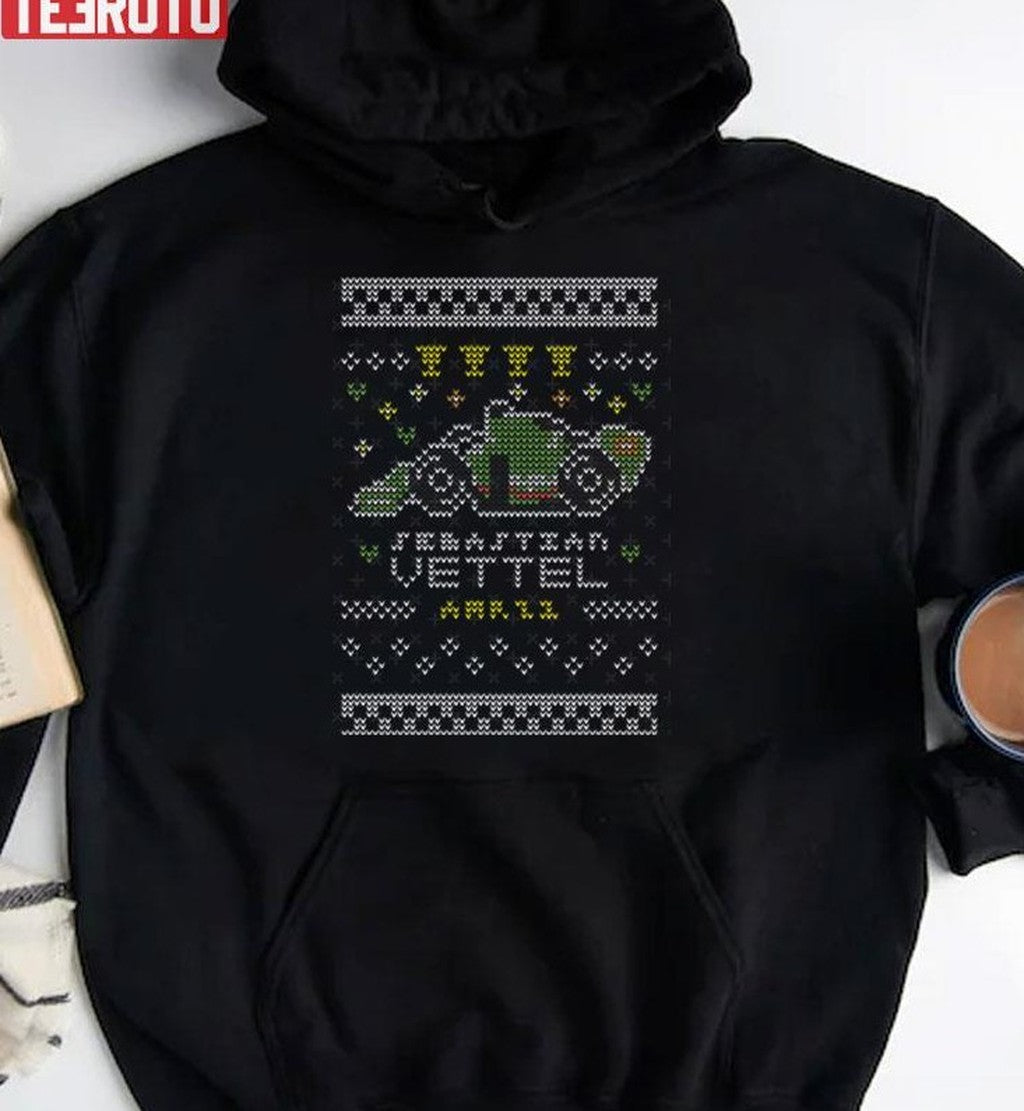 Sebastian Vettel Christmas Pixel Art Unisex Sweatshirt