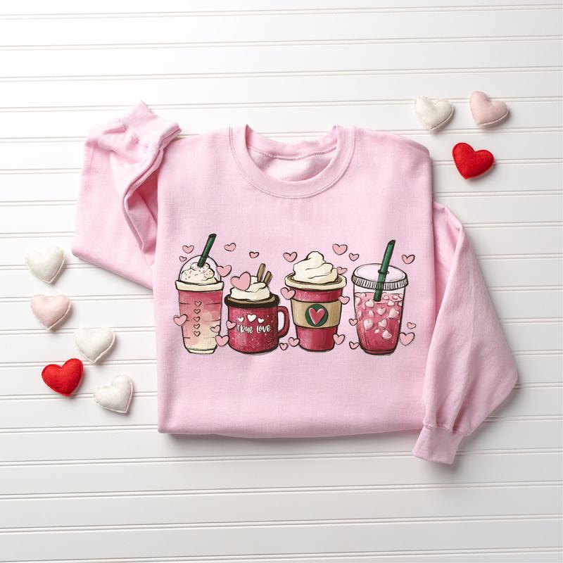 Coffee Sweatshirt for Women, Coffee Sweater, Loose Fit - Fabric