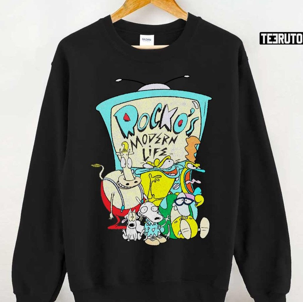 Awesome Rocko's Modern Life T V With Characters Unisex Sweatshirt