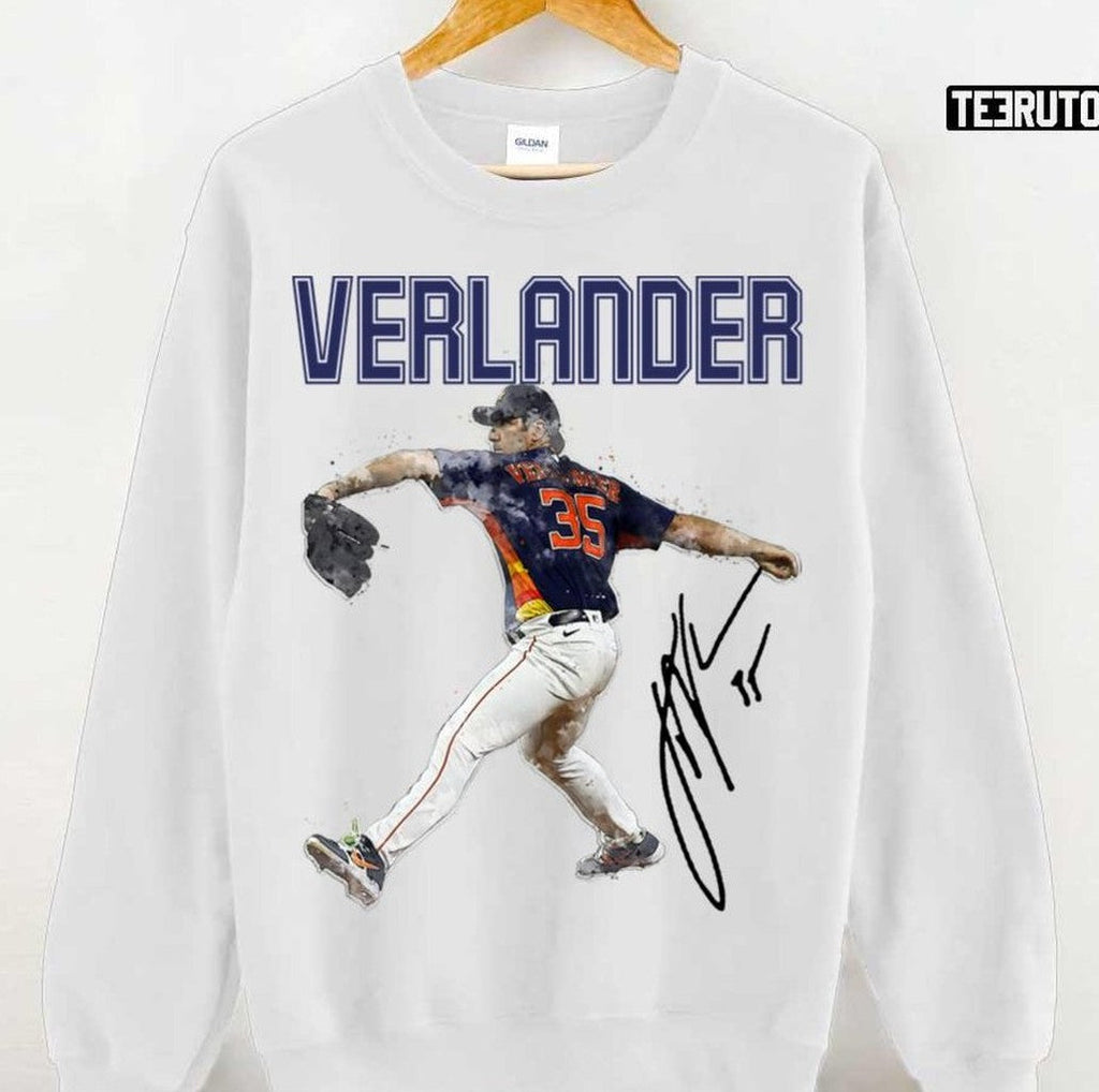Signature Justin Verlander Baseball Houston Astros Unisex Hoodie