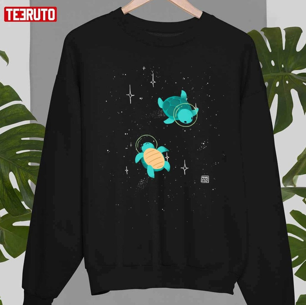 Space Turtles Cute Design Unisex Sweatshirt