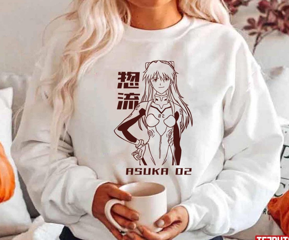 Number 02 Neon Genesis Evangelion Asuka Langley Unisex Hoodie