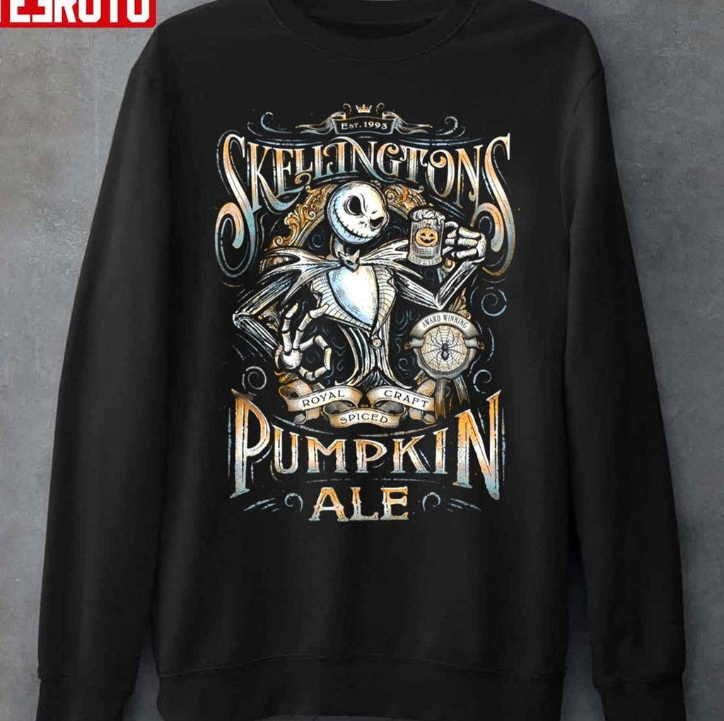 Pumpkin Ale Nightmare Before Christmas Skellingtons Unisex Sweatshirt