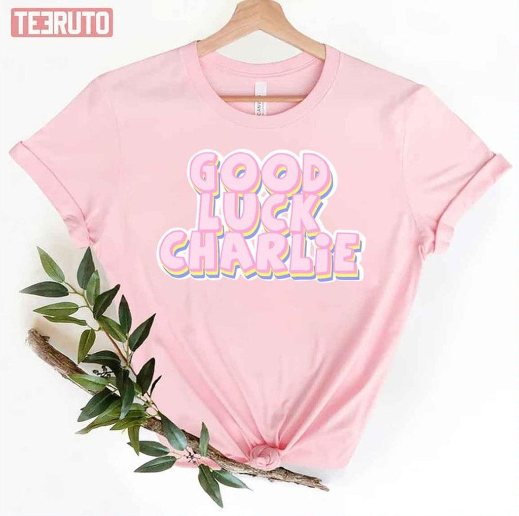 Pink Text Good Luck Charlie Unisex T-Shirt