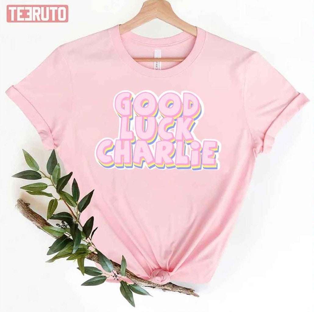 Pink Text Good Luck Charlie Unisex T-Shirt