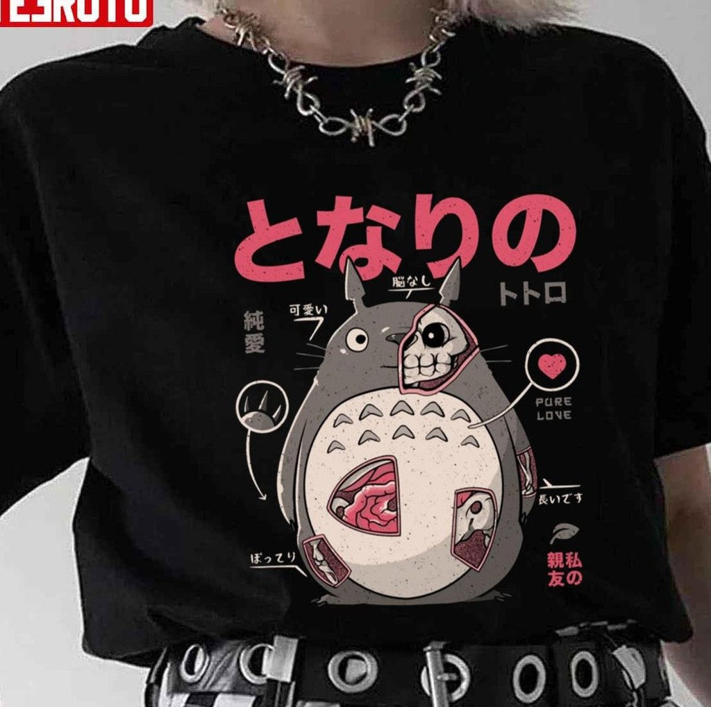 Scary Totoro Mechanics Pure Love Ghibli Fanart Unisex T-shirt