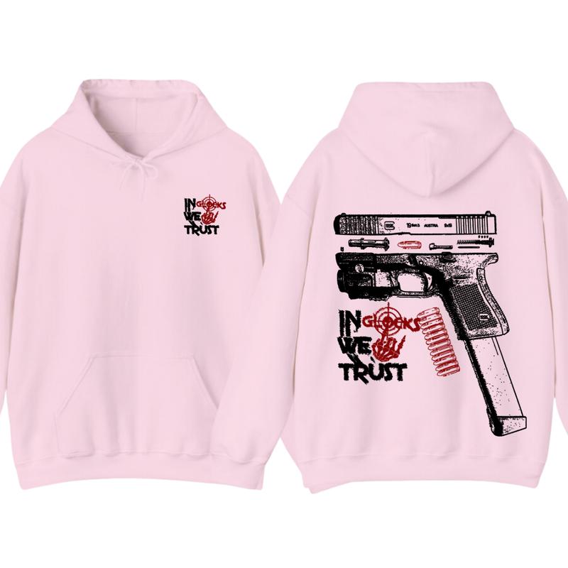 In Glock We Trust Bone Hand Halloween 2 Side Hoodie,Glock Halloween Hoodie,Bone Hand Halloween Glock Shirt, For Her For Him