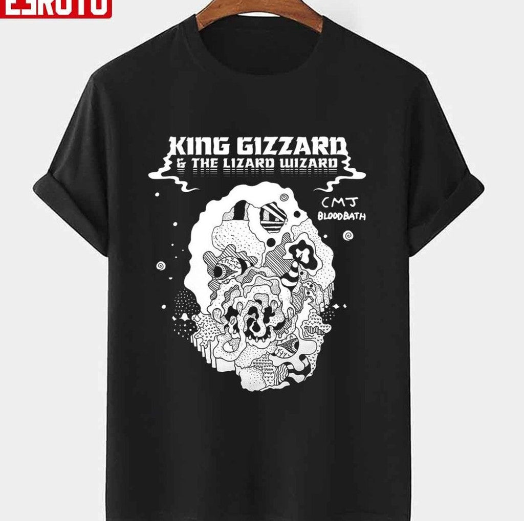 Black And White Artwork King Gizzard And Lizard Wizard Unisex T-Shirt