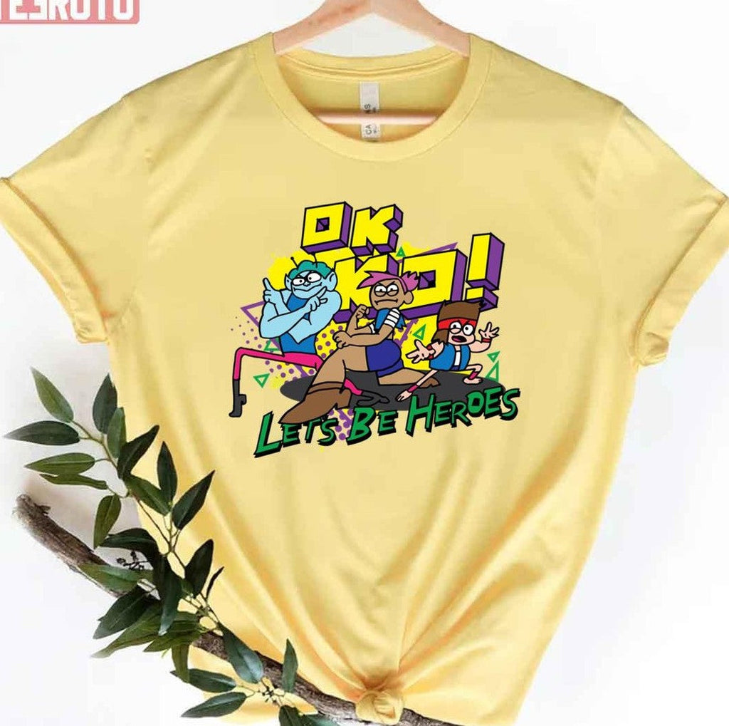 Ok Ko Let's Be Heroes Funny Cartoon Artwork Unisex T-shirt