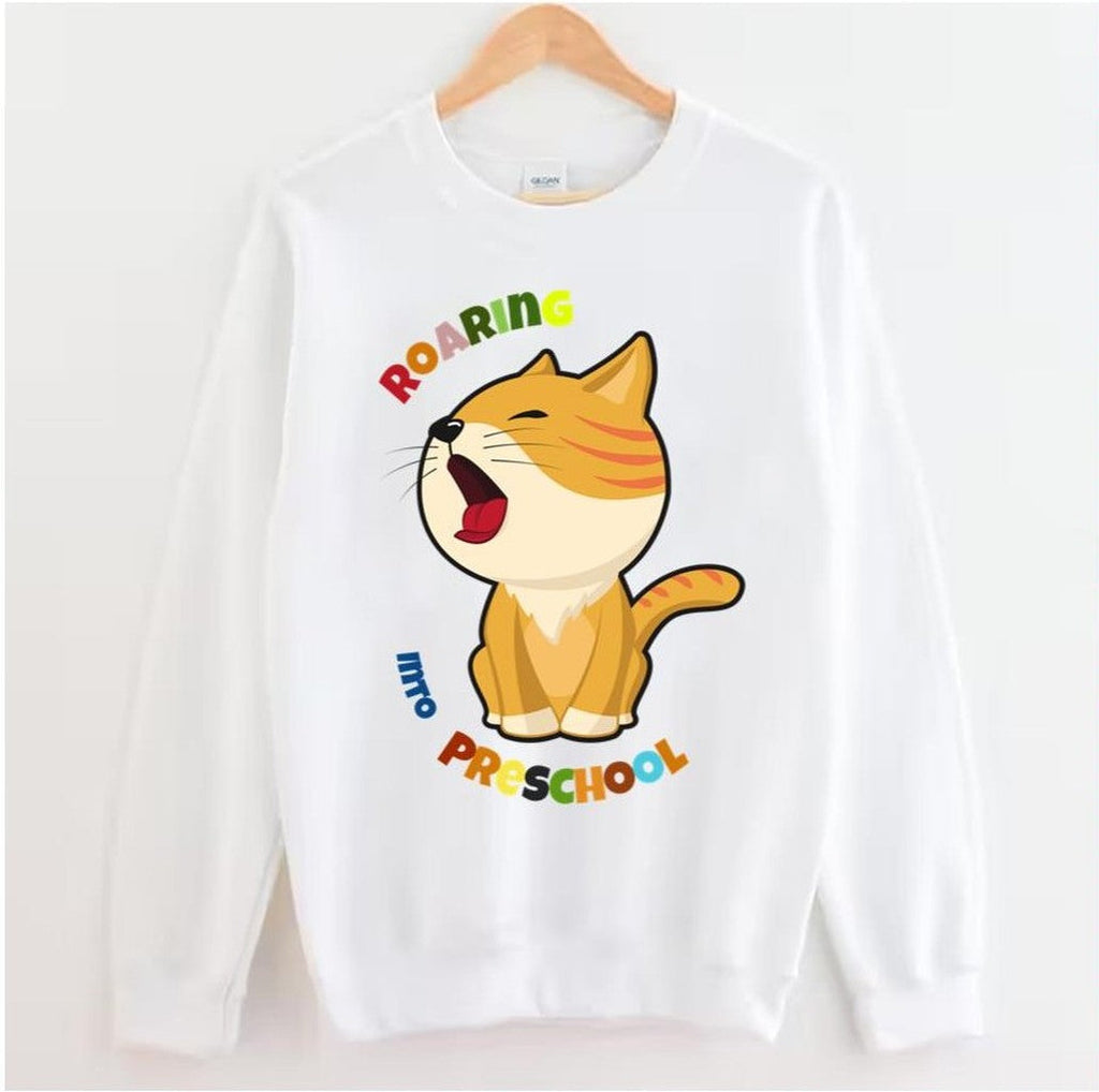 Roaring Into Preschool Marmalade Cute Cat Unisex Sweatshirt