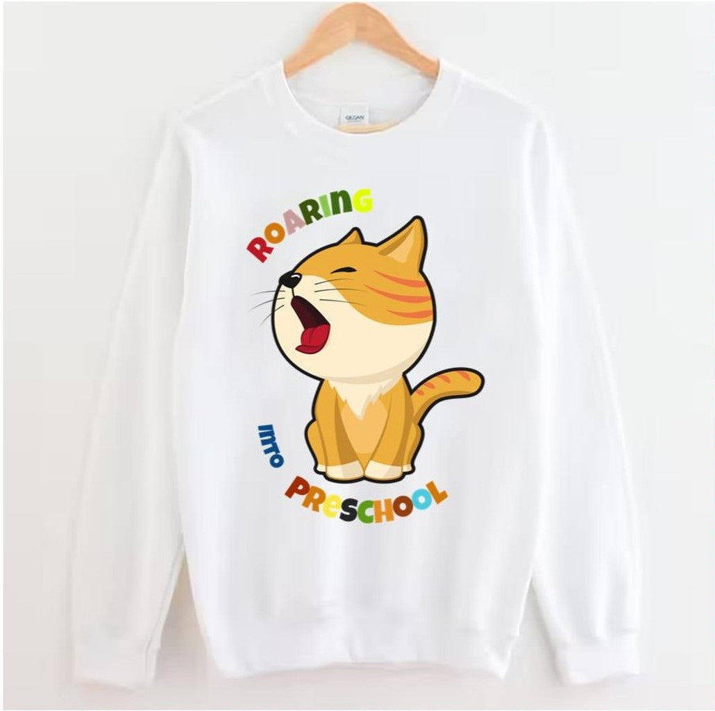 Roaring Into Preschool Marmalade Cute Cat Unisex Sweatshirt