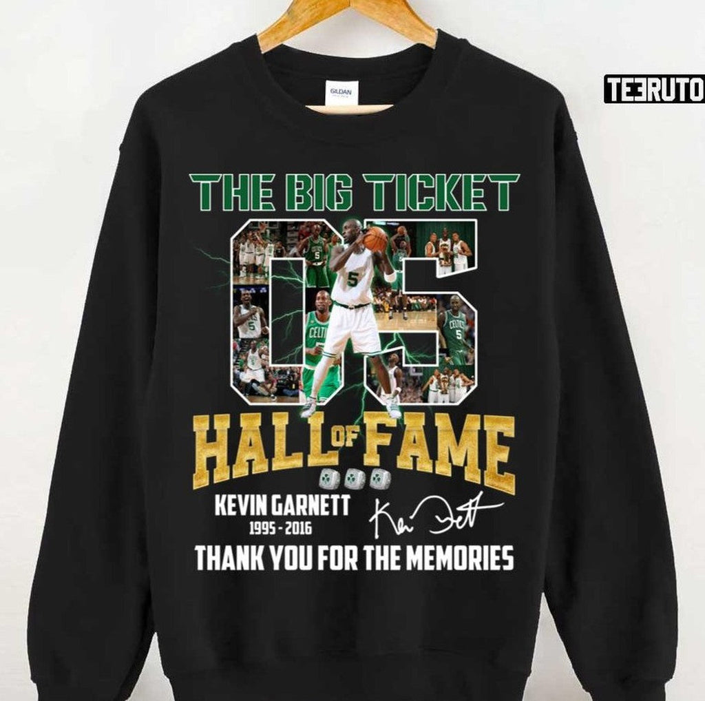 The Big Ticket Basketball Legend Signature Boston Celtics Kevin Garnett Unisex Sweatshirt