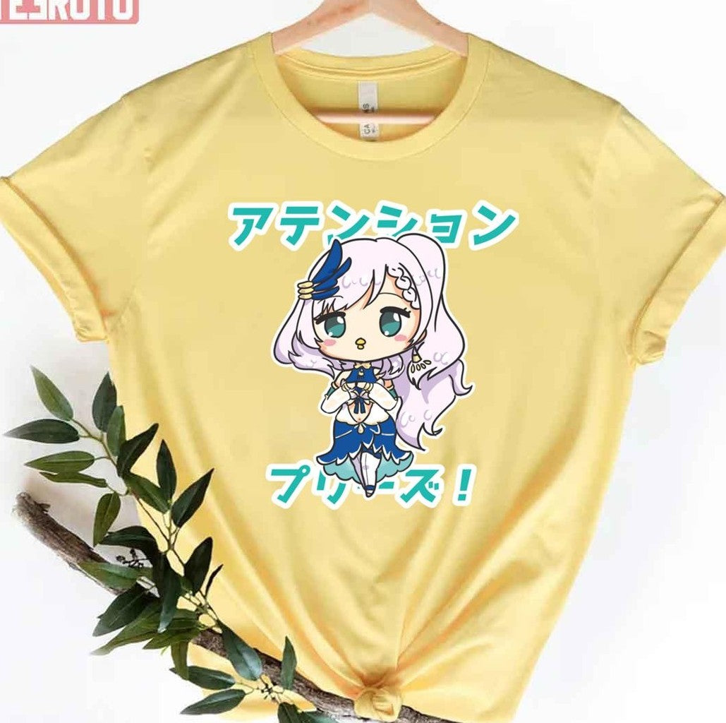 Attention Please Hololive Id Gen 2 Pavolia Reine Chibi Art Unisex T-shirt