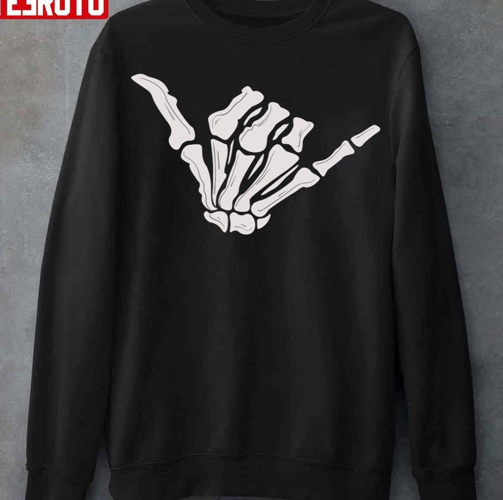 Shaka Skull Hand Sign Halloween Unisex T-Shirt