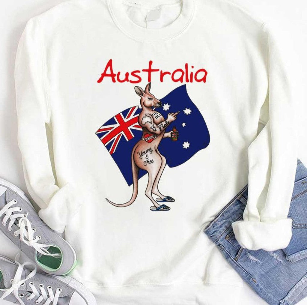 Australia Flag Kangaroo Unisex T-Shirt