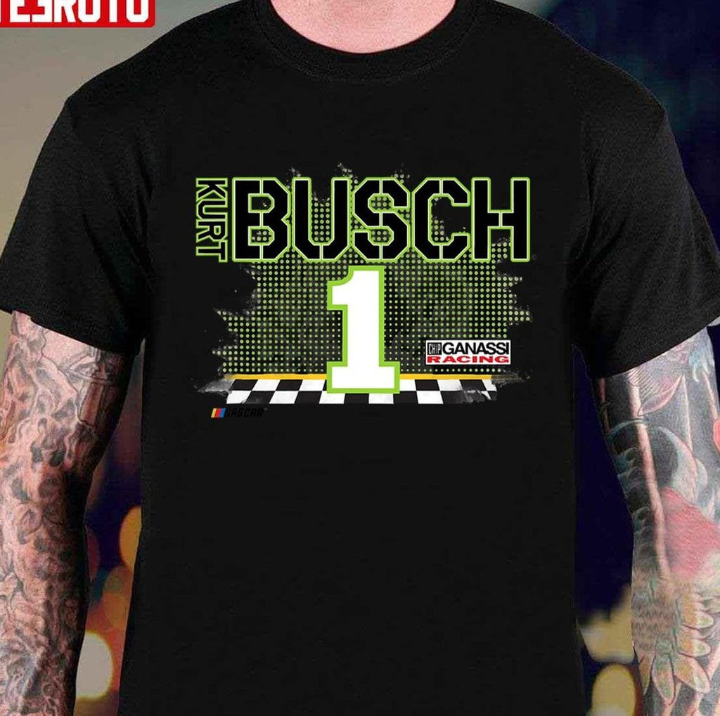 Nascar Kurt Busch Racing Flags Unisex T-Shirt