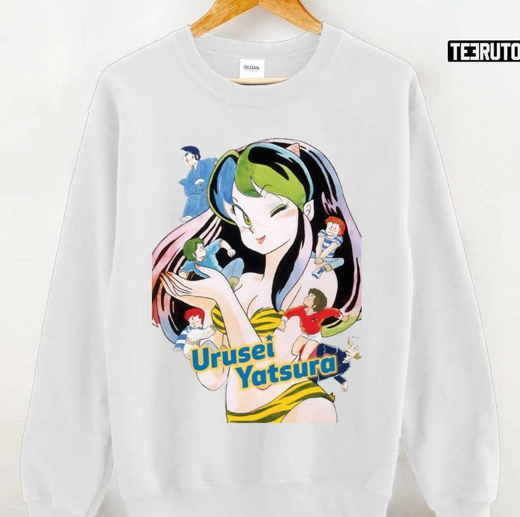 Modern Anime Girl Urusei Yatsura Lum And The Boys Unisex T-Shirt
