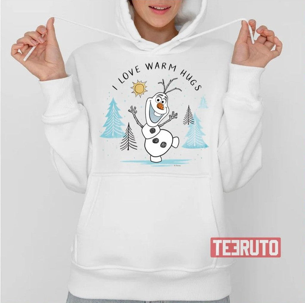Olaf I Love Warm Hugs Sketch Frozen Unisex T-Shirt