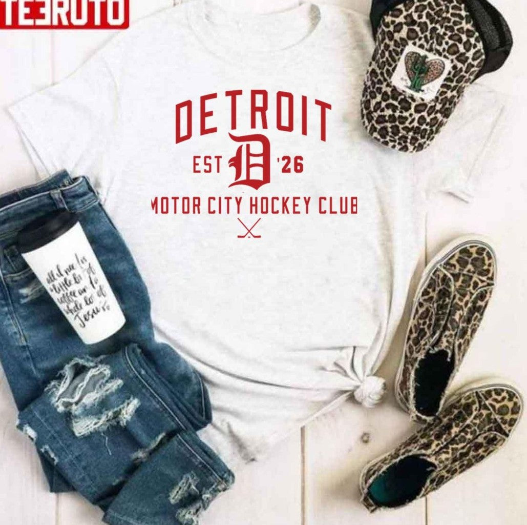 Motor City Hockey Ii Detroit Red Wings Unisex Hoodie