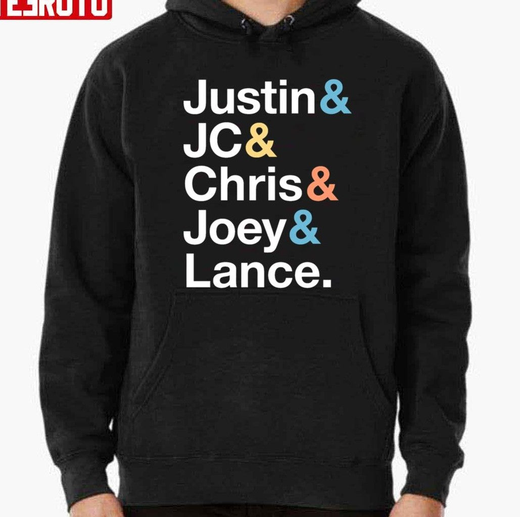 Nsync Names &amp; Ampersand Style Fitted Scoop Unisex T-Shirt