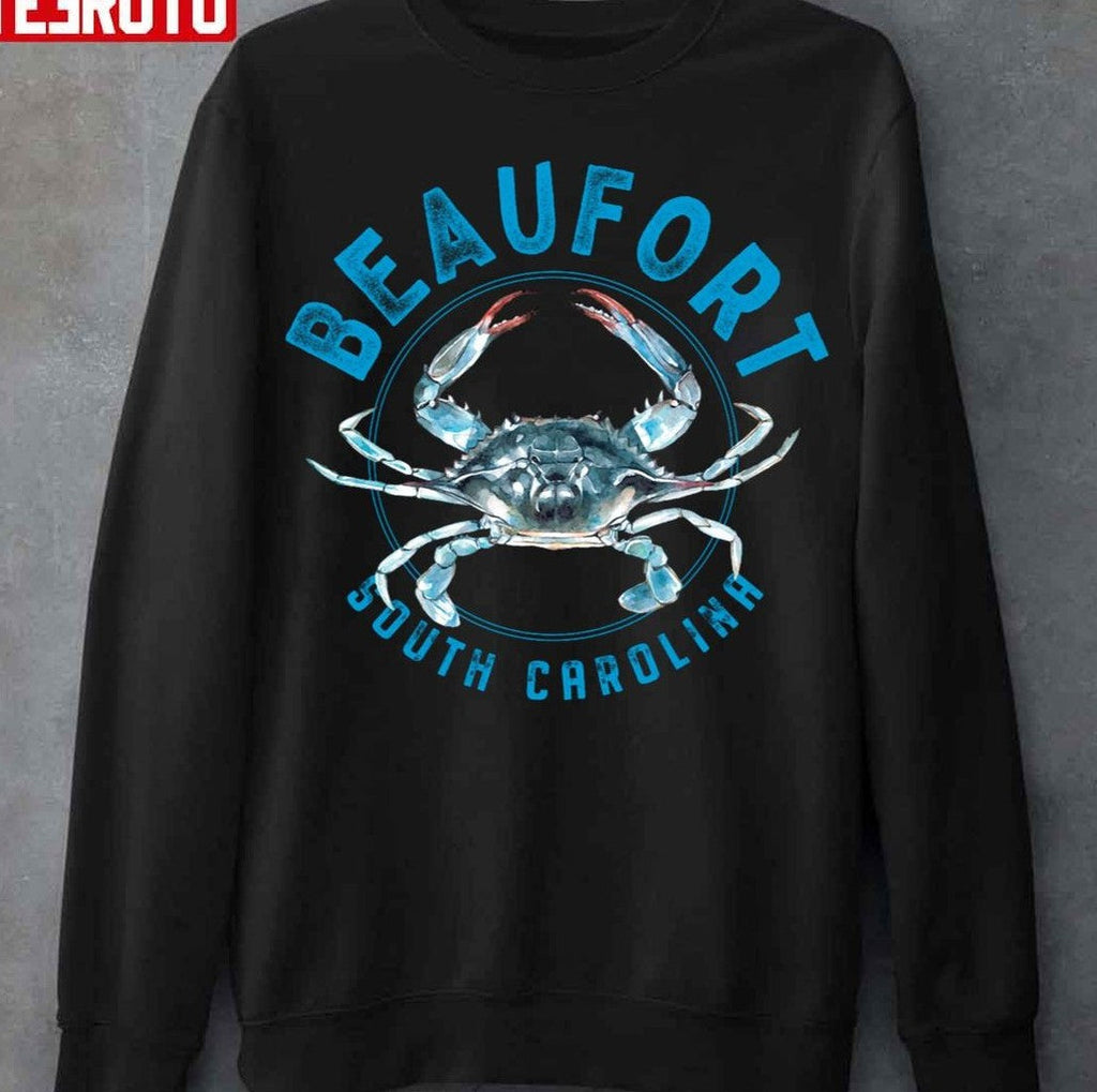 Beaufort South Carolina Blue Crab Design Unisex T-Shirt