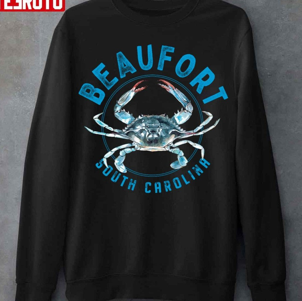 Beaufort South Carolina Blue Crab Design Unisex T-Shirt