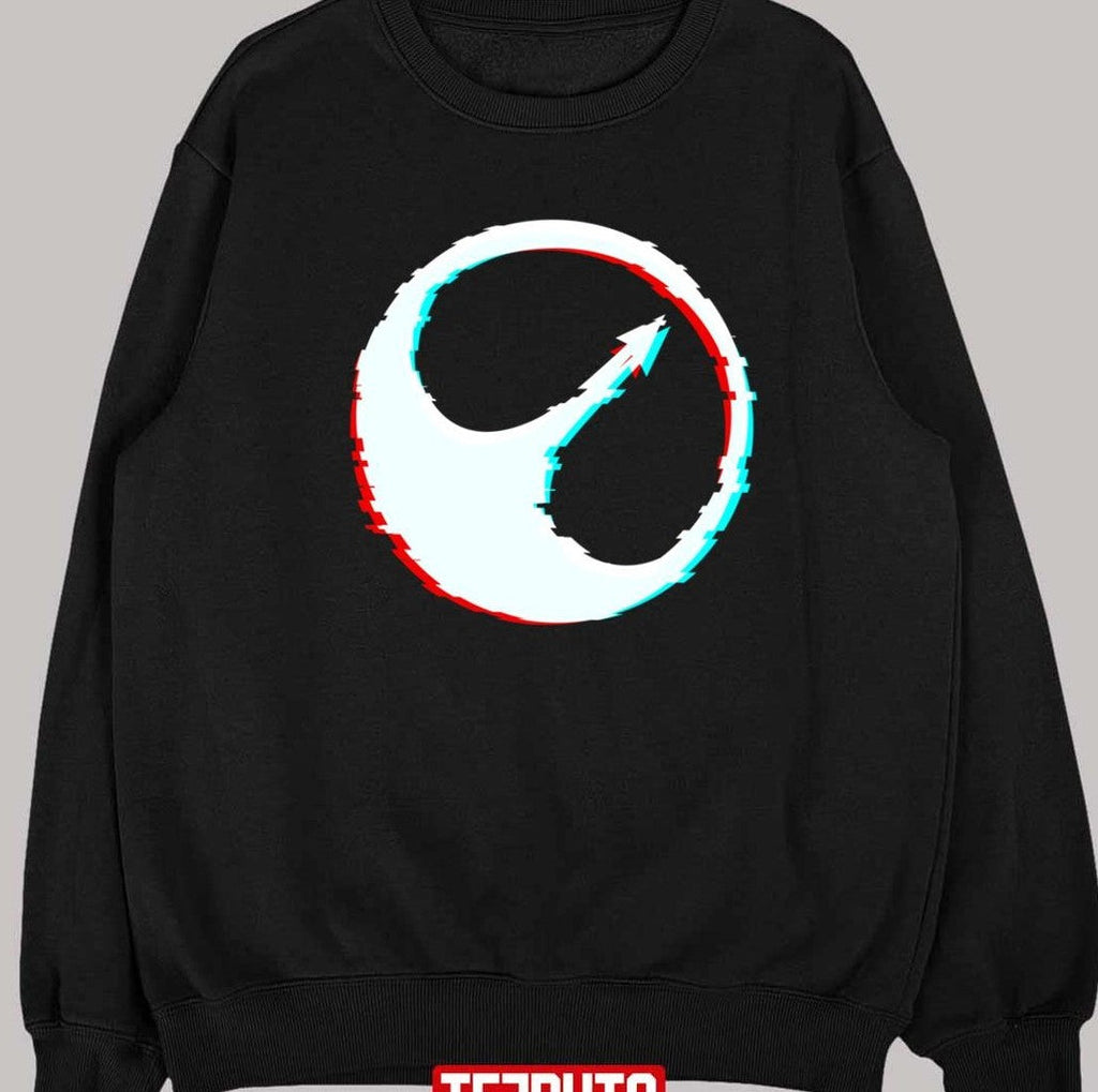 Space Fleet Glitched Black Mirror Unisex T-Shirt