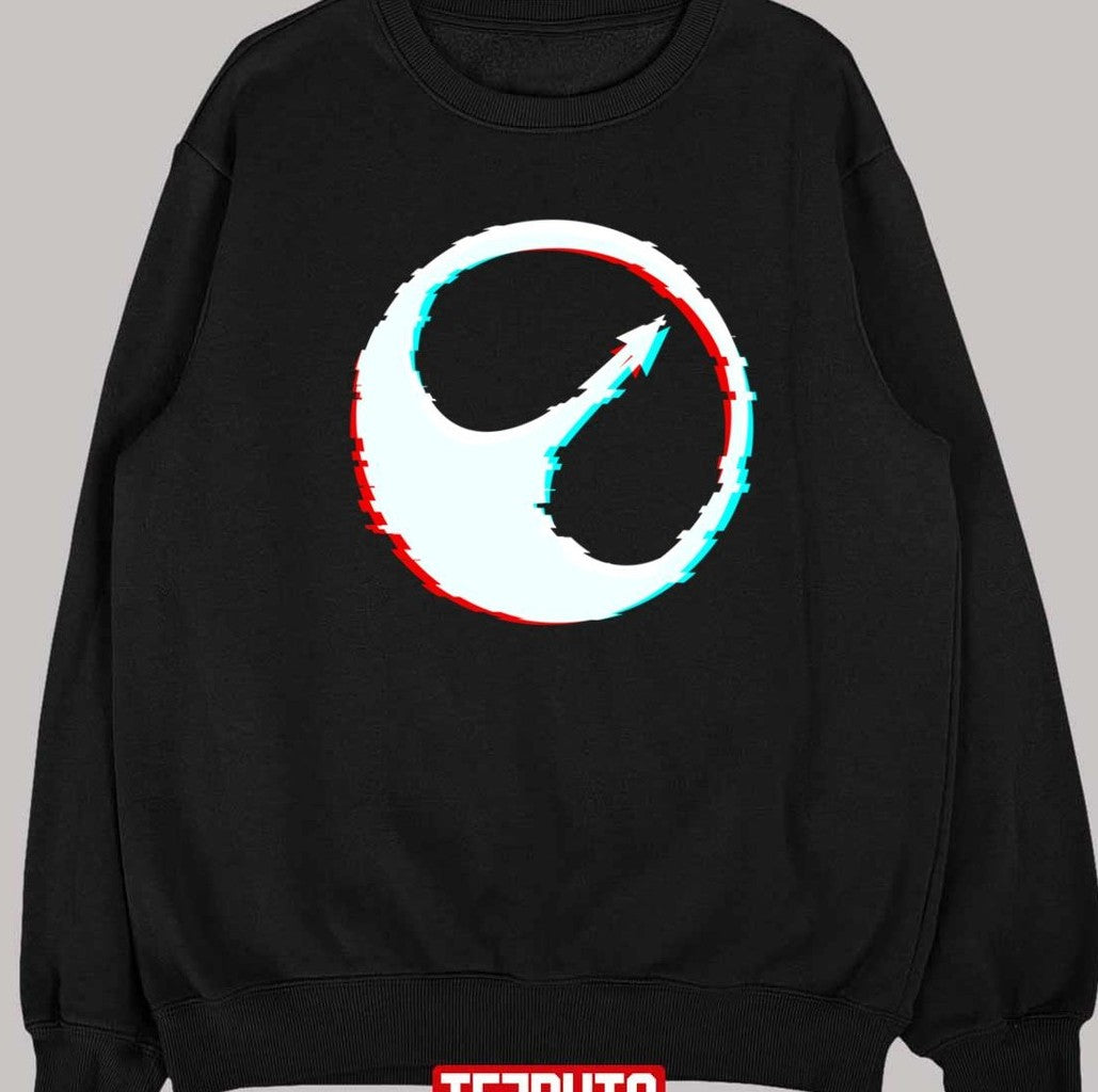 Space Fleet Glitched Black Mirror Unisex T-Shirt
