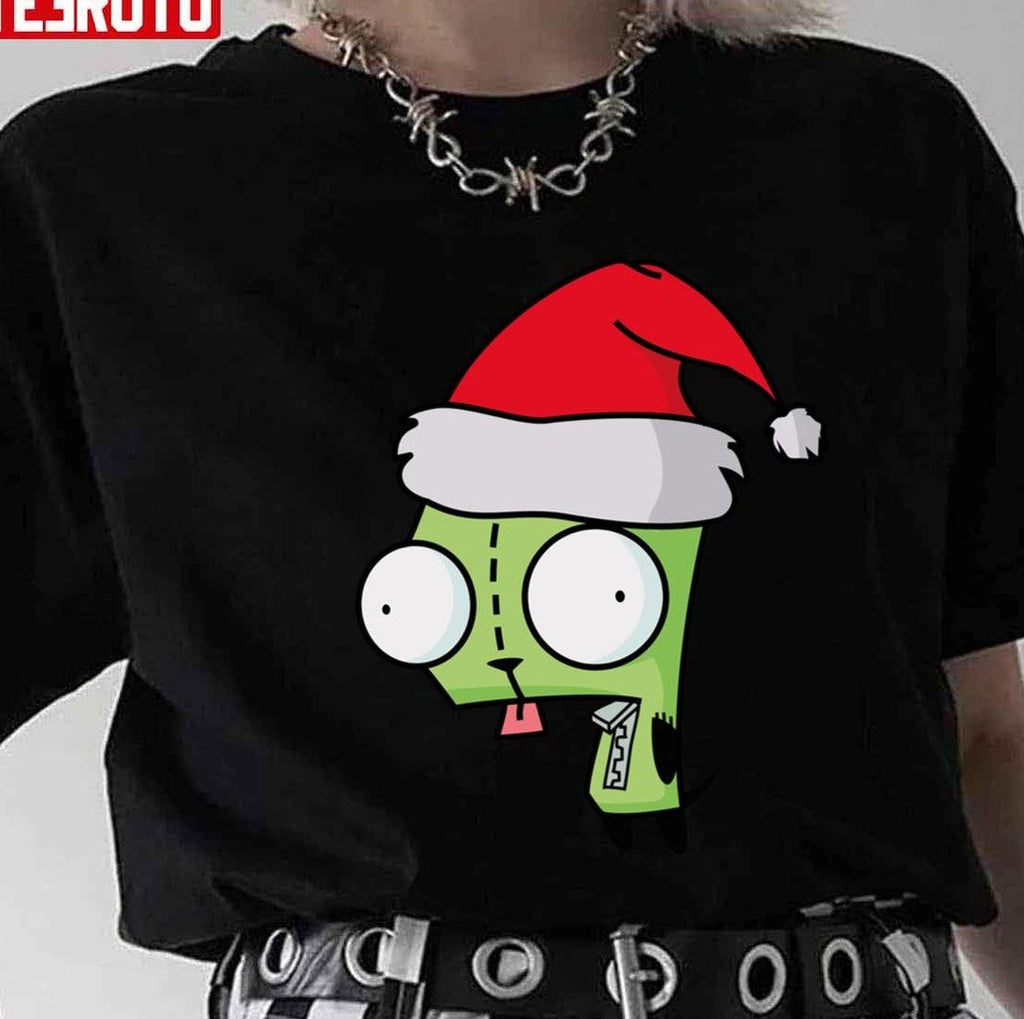 Santa Gir [Green] Christmas Art Invader Zim Unisex Hoodie